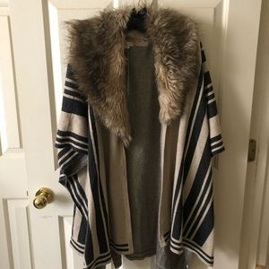 Faux fur shawl